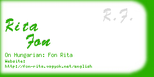 rita fon business card